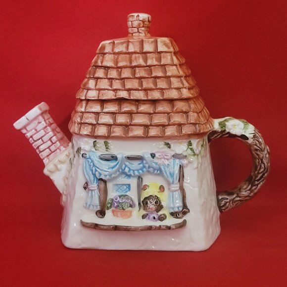 Vintage Heritage Mint Tiled Cottage Decorative Tea Pot 1991 - Picture 3 of 12